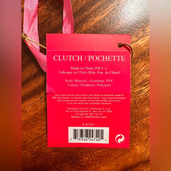 Juicy Couture Pink with Gold Embellishments Clutch Handbag NWT - Picture 6 of 10